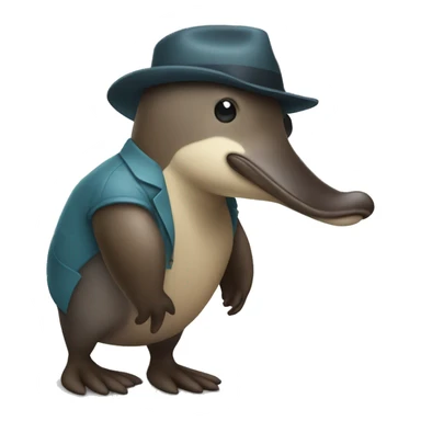A platypus at work  sticker