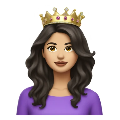 selena gomez with crown sticker