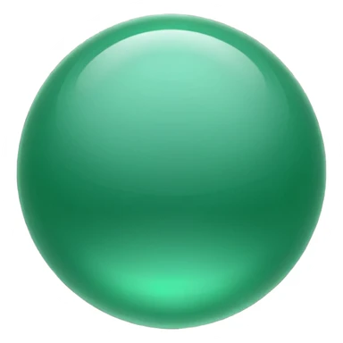emerald sphere, strong cool green sticker