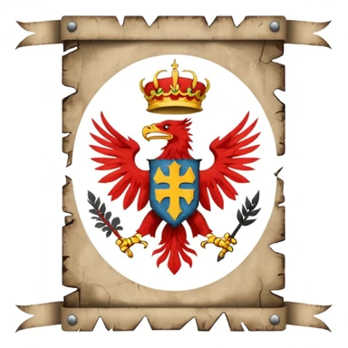 war torn ripped banner heraldry sticker