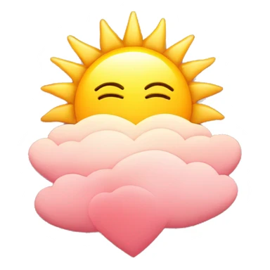 Morning sun sun wih hearts  sticker