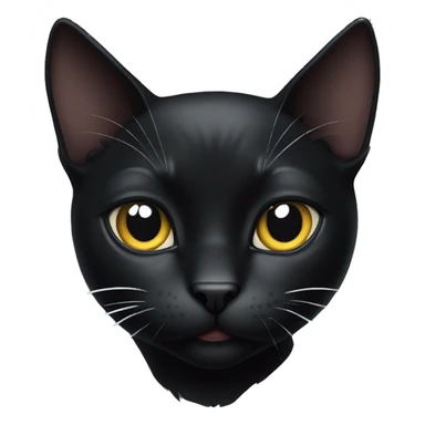 Black cat with a white stain on chest sticker