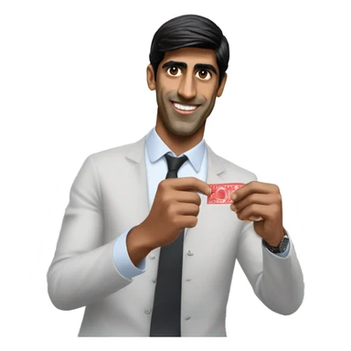 rishi sunak placing a bet sticker