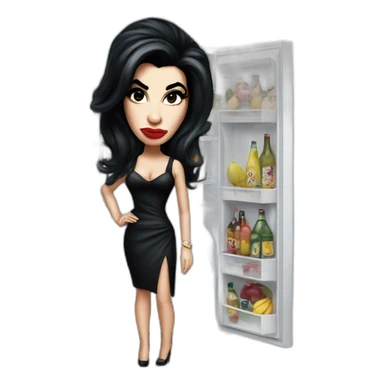 Amy winehouse with fridge sticker