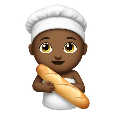 French newborn holding baguette sticker