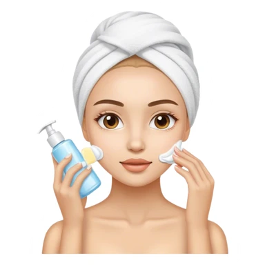 Girl doing skincare sticker