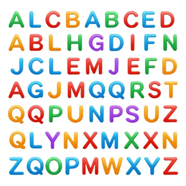 A alphabet sticker