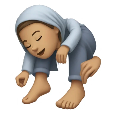 Femme qui dort en levant les pieds sticker