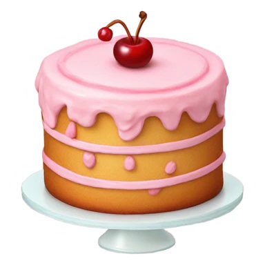 Light pink vintage cake with cherries sticker