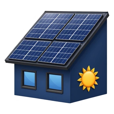 solar panel on a roof sticker