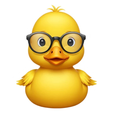 dame un pato amarillo con lentes de sol sticker