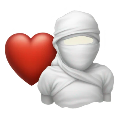 Red heart +bandaj sticker