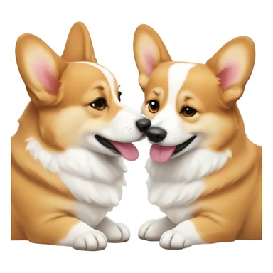 Corgis kissing  sticker