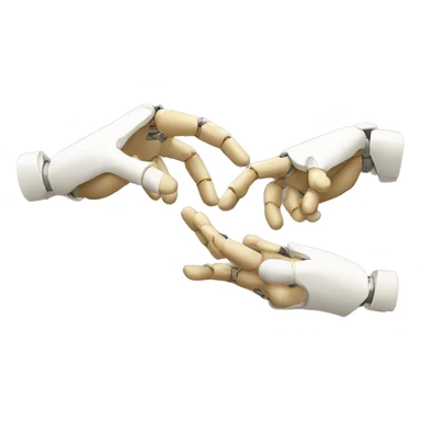 creation of adam robot hands sticker