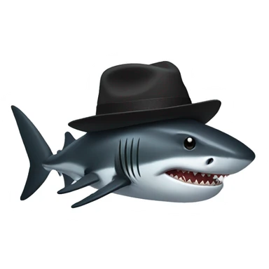 black shark using a hat sticker