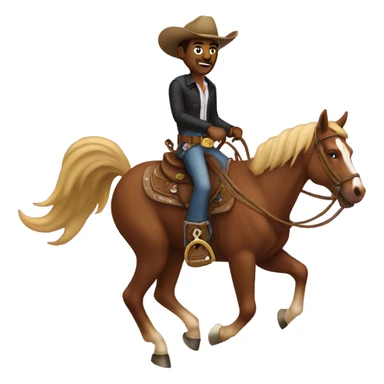 Man riding cowboy sticker