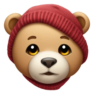 Cute Teddy with a beanie sticker