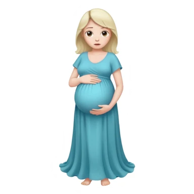worried pregnant woman sticker