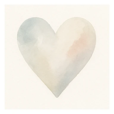 heart, watercolor art style sticker