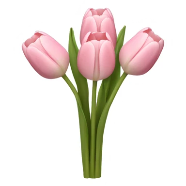Pale pink tulip bouquet  sticker