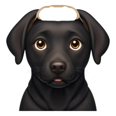 Perro Labrador  negro adulto sticker