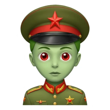 Alien with soviet sticker