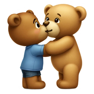 teddy bear kissing other teddy bear sticker
