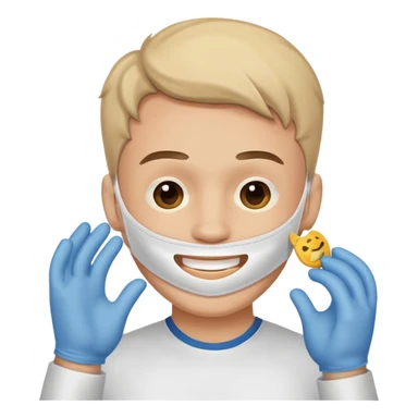 Un homme heureux qui enlève son masque de personne heureuse mais qui est malheureux au fond sticker