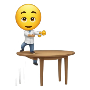 Un mec qui jete une table sticker