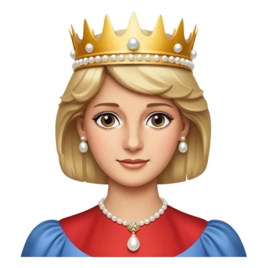 content face, Princess Diana with crown sticker