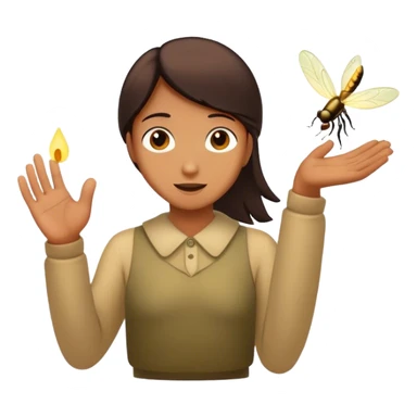 Catching a firefly sticker