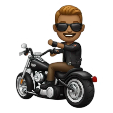 Harley biker sticker