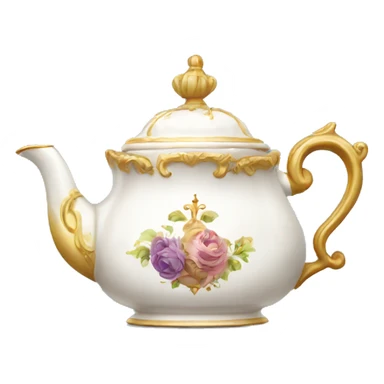 Royal fancy French teapot sticker