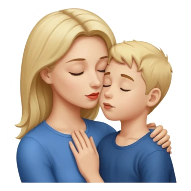 Mulher beijando testa do filho  sticker