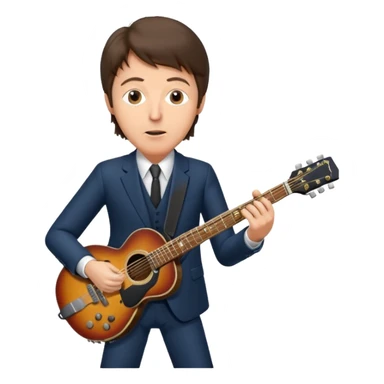 Paul McCartney playing guitar suit sticker