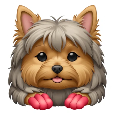 yorkshire dog laying down with closed eyes sticker