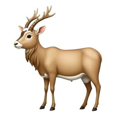 Een slede wordt getrokken door een eland in een noors dennenbos sticker