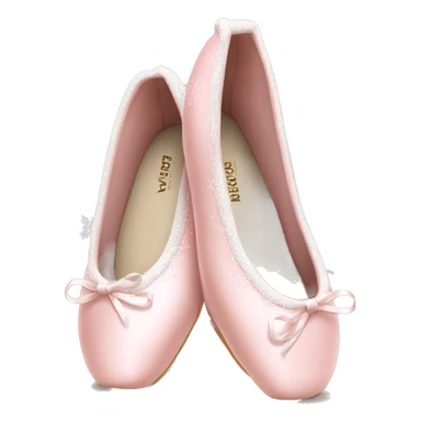Light pink pointe shoes with snowflakes on them sticker
