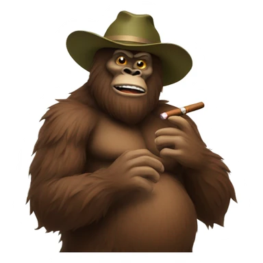 Bigfoot smoking a cigar  sticker