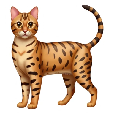 bengal cat full body sticker