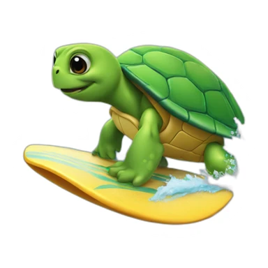 Tortue qui surf sticker
