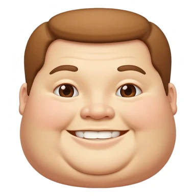 fat person obese sticker