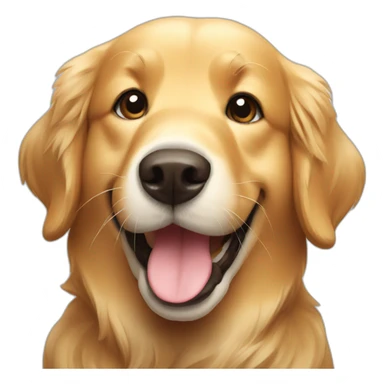 happy golden retriever sticker