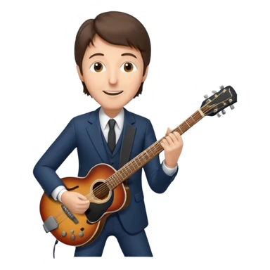Paul McCartney playing guitar suit sticker