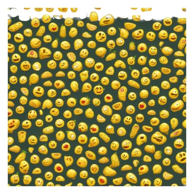 Emoji jaune qui mange de la nourriture  sticker