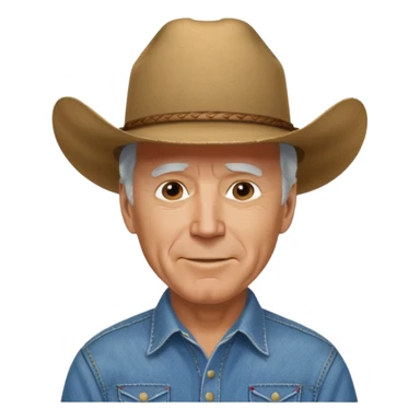 Joe Biden as a cowboy sticker