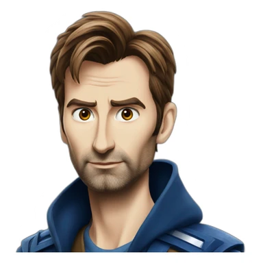 David-Tennant-the-TARDIS sticker