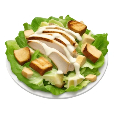 Cesar salad with  croutons, chicken and Cesar dressing  sticker