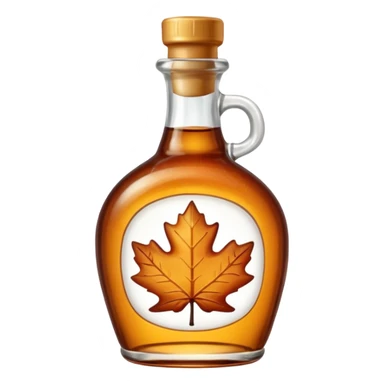 Cute bottle of maple syrup sticker