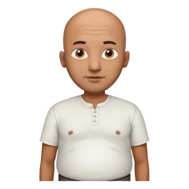 Slim Indian with belly and bald sticker